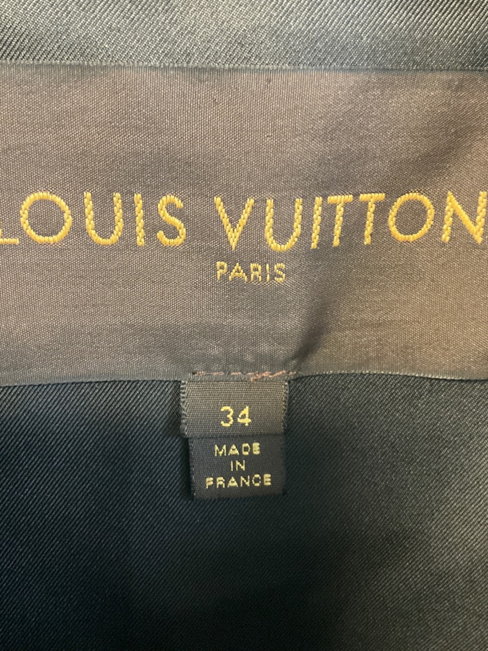 LOUIS VUITTON NAVY / SLATE BLUE / BLACK SILK LINED LAMB SHEARLING, RABBIT FUR, A - Picture 4 of 4